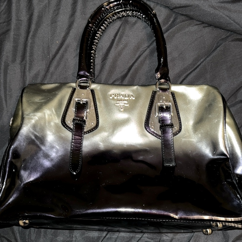 Authentic Prada Ombré Vernice Patent Leather Sfumata tote/ satchel